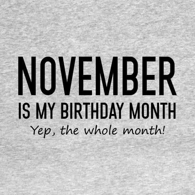 November Is My Birthday Month Yeb The Whole Month by Vladis